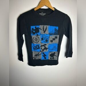 Vtg Y2K Waffle Long Sleeve‎ tee Street Wear Skateboard graphic print Kids Sz M 8